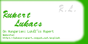 rupert lukacs business card